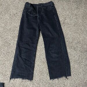 Aritzia Black Wide-Leg Jeans